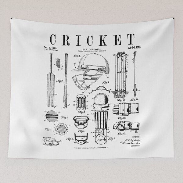 Item preview, Cricket Cricketer Batsman Bowler Vintage Sports Patent Print designed and sold by GrandeDuc.
