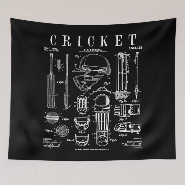 Item preview, Cricket Cricketer Batsman Bowler Vintage Sports Patent Print designed and sold by GrandeDuc.