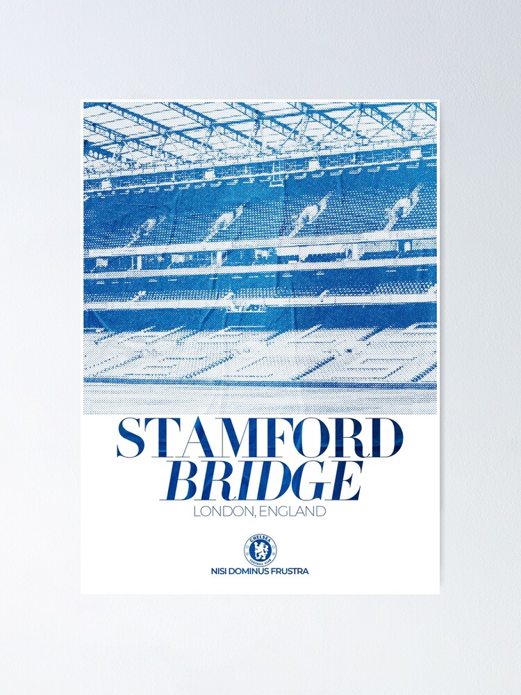 Chelsea, Stamford Bridge, retro art design print poster