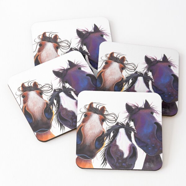 Item preview, HaPPY HoRSe PRiNT ' HaPPY HoRSeS 123 ' BY SHiRLeY MacARTHuR designed and sold by Shirley MacArthur Art.