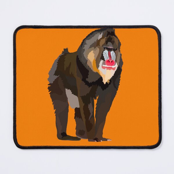 Item preview, M is for Mandrill,Mandrill Illustration – Colourful African Primate Wildlife Art designed and sold by PrettylittlepastelUk.