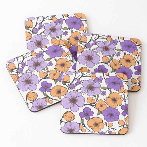 Item preview, Purple and Orange Apricot Blossom designed and sold by Bilisik.