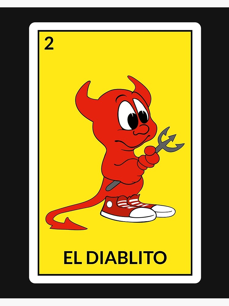El Diablito 2 Patch Mexican Loteria Card Sublimated Embroidery