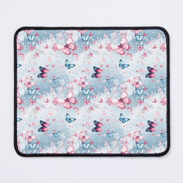 Item preview, Sky Blue and Bubblegum Pink Butterfly Composite Overlay Pattern #1 designed and sold by ARTficiallyAnon.