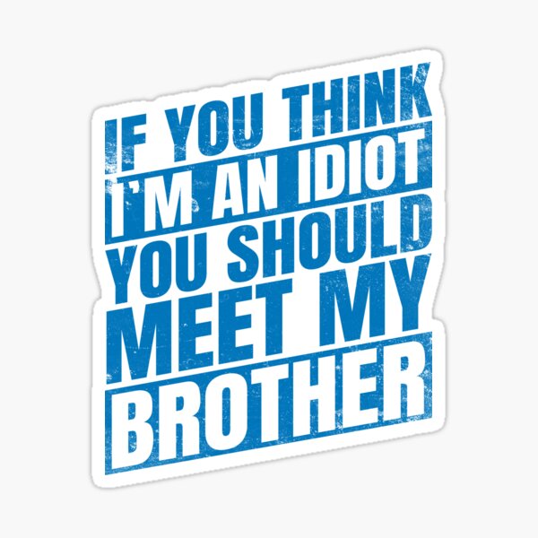 If You Think I'm An Idiot You Should Meet My Brother Humor Pullover Hoodie