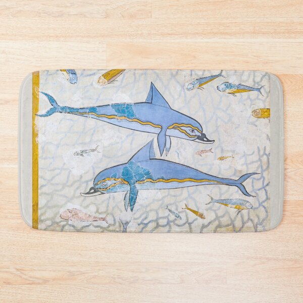Item preview, Minoan Dolphin Fresco Knossos designed and sold by Weston  Westmoreland.