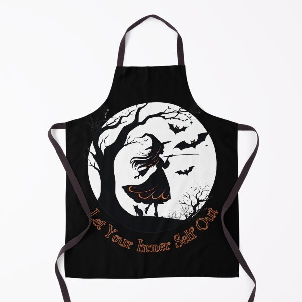 Item preview, Let Your Inner Self Out - Inspirational Halloween Witch Silhouette with Black Cat and Bats designed and sold by DevemDavam.