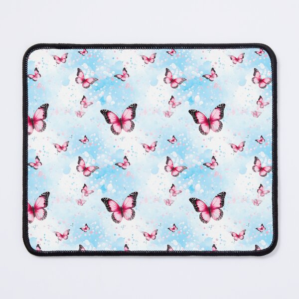 Item preview, Sky Blue and Bubblegum Pink Butterfly Composite Overlay Pattern #2 designed and sold by ARTficiallyAnon.