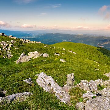 Artwork thumbnail, boulders on a grassy slopes of Runa mountain by mike-pellinni
