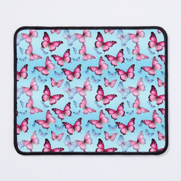 Item preview, Sky Blue and Bubblegum Pink Butterfly Composite Overlay Pattern #3 designed and sold by ARTficiallyAnon.
