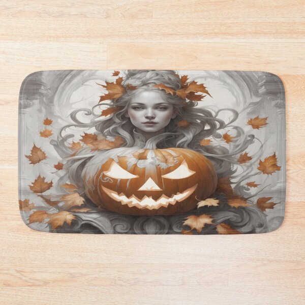 Item preview, Artistic pumpkin lantern with autumnal ornaments designed and sold by FotoworldEdel.