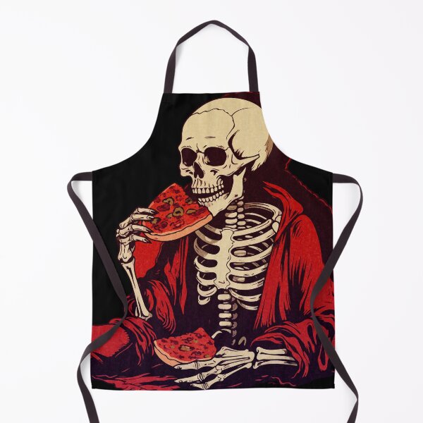 Item preview, Halloween Skeleton Eating a Slice of Pizza designed and sold by AntiqueImages.