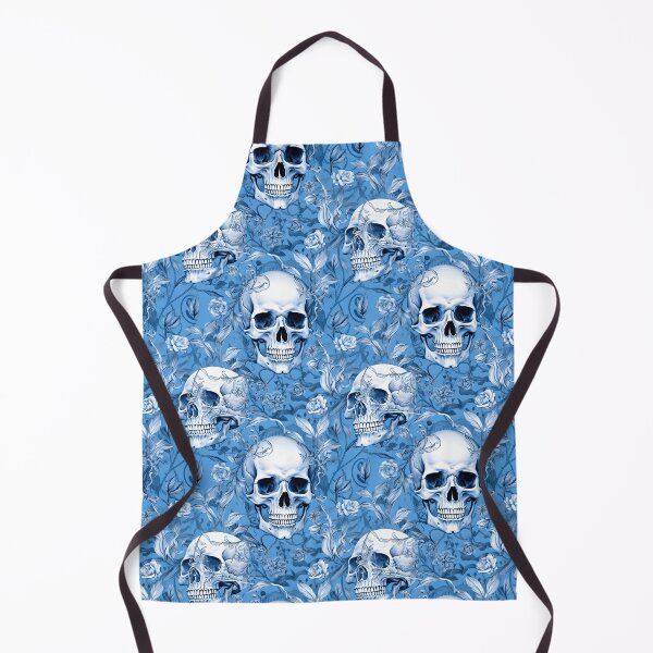 Item preview, Baby Blue & White Skulls Composite Overlay Pattern #5 designed and sold by ARTficiallyAnon.