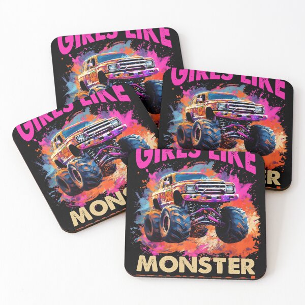Item preview, Girls Like Trucks Retro Race Big Monster Vintage Kindergarten Back School Fun designed and sold by farhanhafeez.
