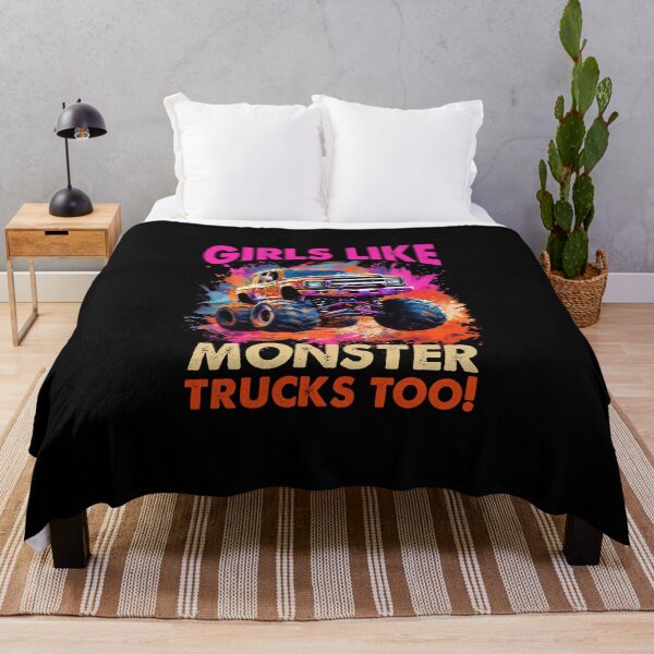 Item preview, Girls Like Trucks Retro Race Big Monster Vintage Kindergarten Back School Fun designed and sold by farhanhafeez.