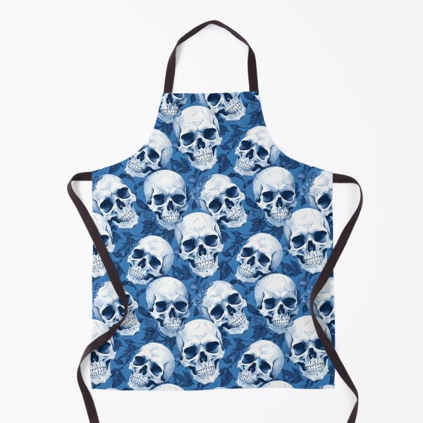 Item preview, Baby Blue & White Skulls Composite Overlay Pattern #6 designed and sold by ARTficiallyAnon.