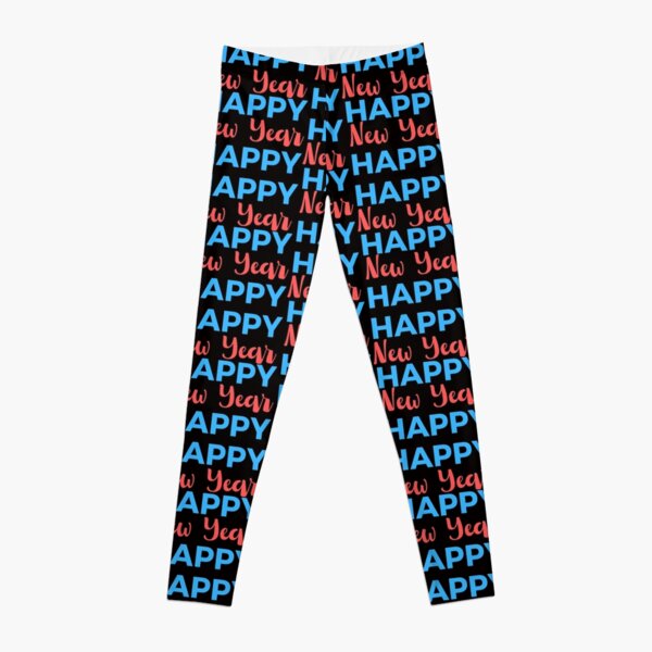 Colorful Happy New year with Fireworks Leggings - AIW Art Gifts