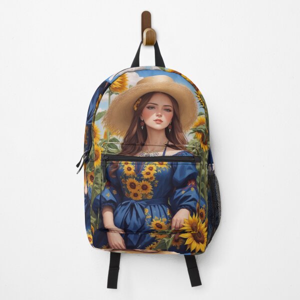 Item preview, Stunning woman and sunflowers designed and sold by M-Y-A-R-T-.