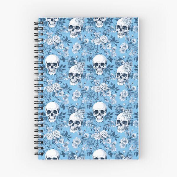 Item preview, Baby Blue & White Skulls Composite Overlay Pattern #4 designed and sold by ARTficiallyAnon.