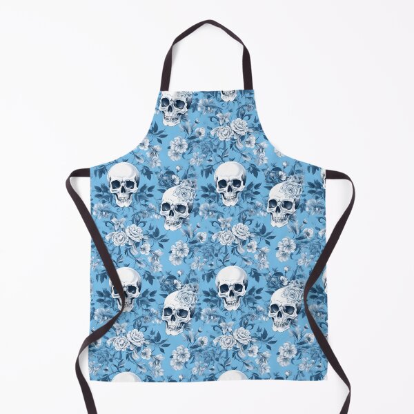 Item preview, Baby Blue & White Skulls Composite Overlay Pattern #4 designed and sold by ARTficiallyAnon.