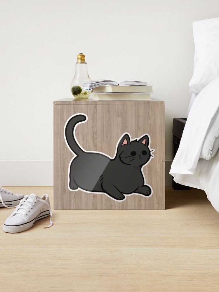 black cat Sticker for Sale by meowimi