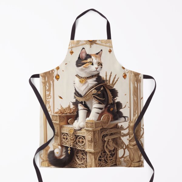 Item preview, Calico cat sitting on a throne designed and sold by M-Y-A-R-T-.