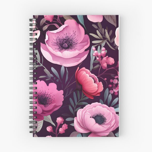 Item preview, Pink, red, natural, watercolour floral pattern designed and sold by SideSignal.