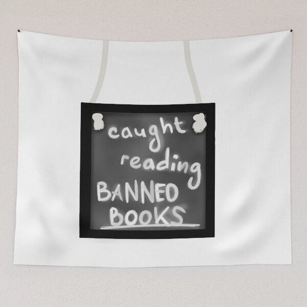Item preview, Caught reading banned books  designed and sold by Becky-Marie.