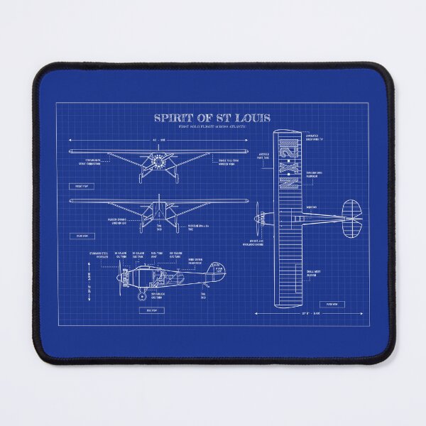 Artikelvorschau, Spirit of St. Louis (Horizontal - Blueprint)) entworfen und verkauft von BGALAXY.
