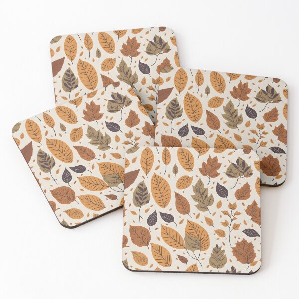 Item preview, Autumn falling leaves pillow & duvets warm pattern designed and sold by denakh.