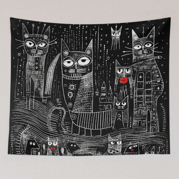 Item preview, "Whimsical Cats # 25" designed and sold by Glen Allison.