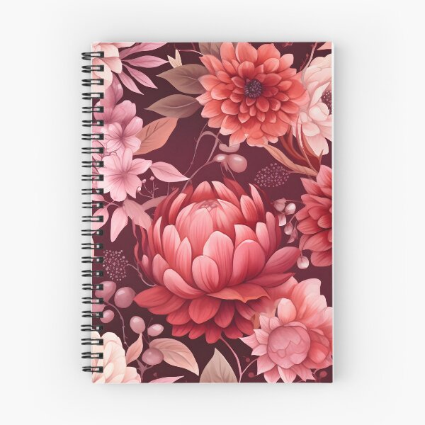 Item preview, Red, natural, pink, watercolour floral pattern designed and sold by SideSignal.