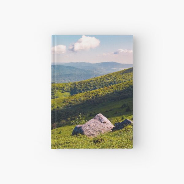 boulders on the hillside in high mountains Hardcover Journal