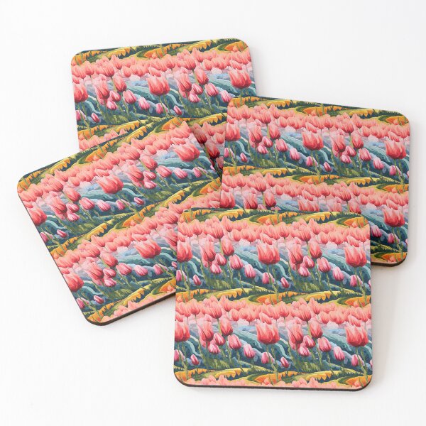 Item preview, Embroidered Tulips Field Pattern #1 designed and sold by NatureSight.