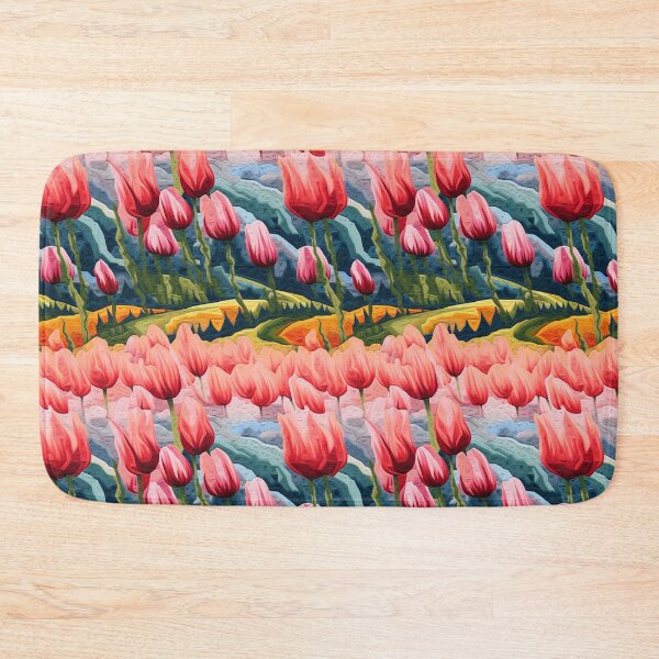 Item preview, Embroidered Tulips Field Pattern #1 designed and sold by NatureSight.