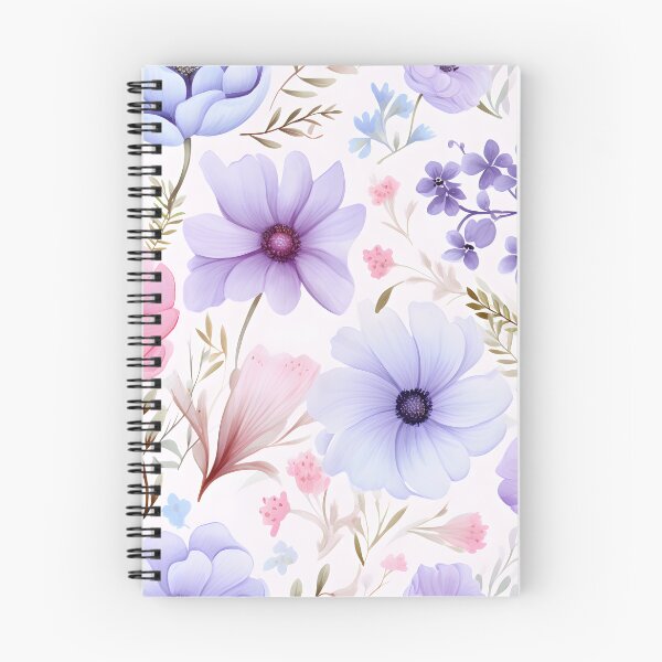 Item preview, Purple, Rose, White, Lilac, watercolour floral pattern designed and sold by SideSignal.