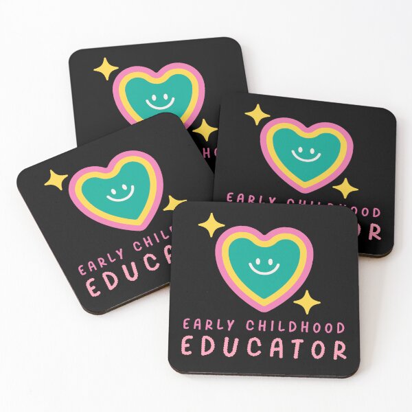 Item preview,  Early Childhood Educator school,teacher,learning ece pink girly heart retro designed and sold by TNwandesignart.