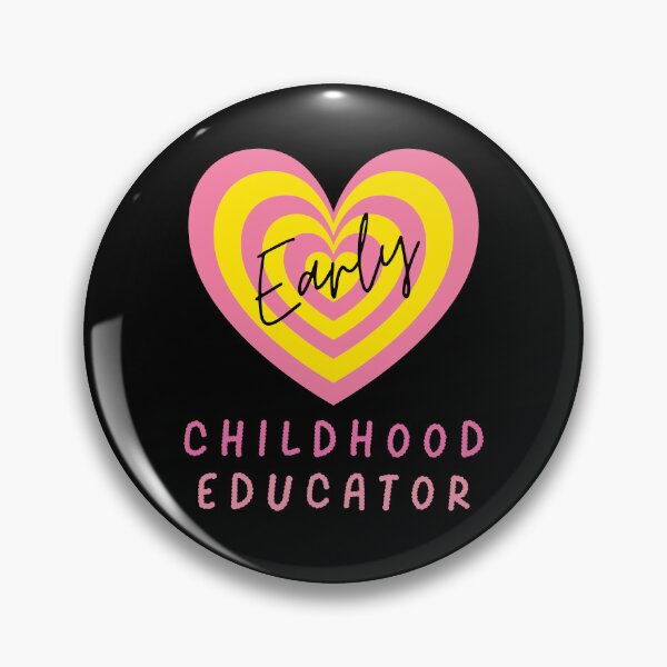 Item preview, Copy of  Early Childhood Educator school,teacher,learning ece pink girly heart retro designed and sold by TNwandesignart.
