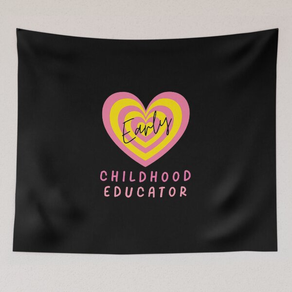 Item preview, Copy of  Early Childhood Educator school,teacher,learning ece pink girly heart retro designed and sold by TNwandesignart.