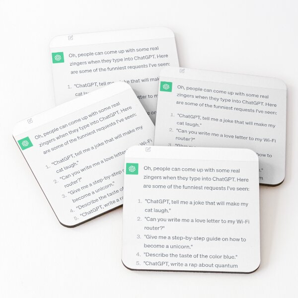 Item preview, Funniest ChatGPT Requests designed and sold by NickTaroDesign.