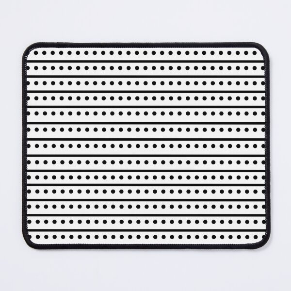 Item preview, Horizontal Stripe & Polka Dot Black & White Pattern designed and sold by All-Black-White.