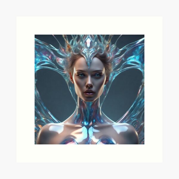 Woman of Glass Art Print