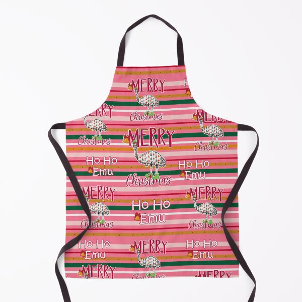 Item preview, Merry Christmas Emu Ho Ho Emu Striped Green Pink Red & Gold designed and sold by SmileThreads.