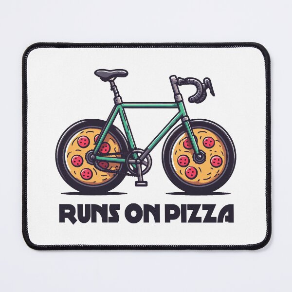 Item preview, Bike Runs On Pizza designed and sold by Esskay Designs.