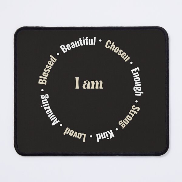 Item preview, Affirmation : I am Beautiful, chosen, Enough, Strong, Kind, Loved, Amazing, Blessed designed and sold by TheArtCloudAU.