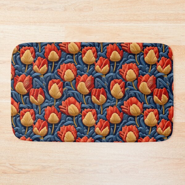 Item preview, Embroidered Tulips Field Pattern #4 designed and sold by NatureSight.