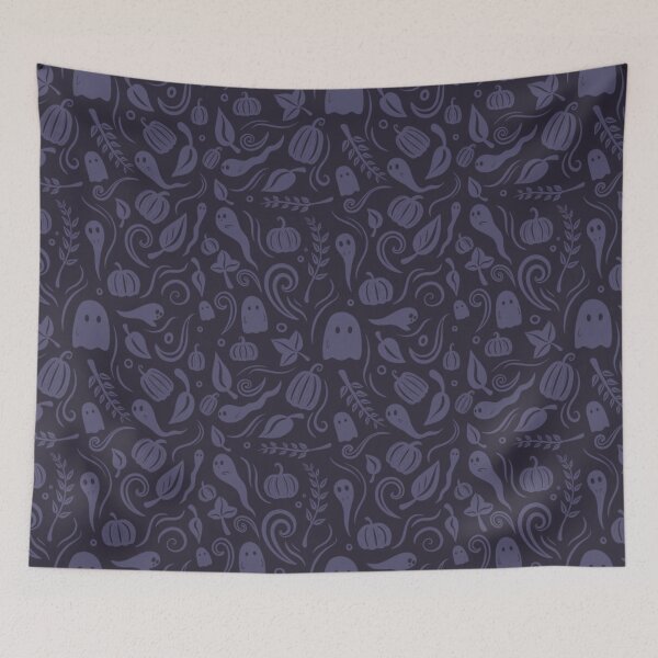Item preview, Spooky pattern (purple) designed and sold by Planetkaz.
