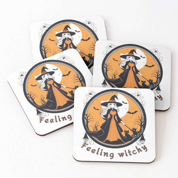 Item preview, Feeling Witchy Anime Witch with Cute Black Cats designed and sold by DevemDavam.