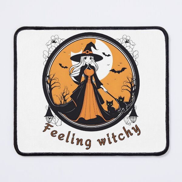 Item preview, Feeling Witchy Anime Witch with Cute Black Cats designed and sold by DevemDavam.