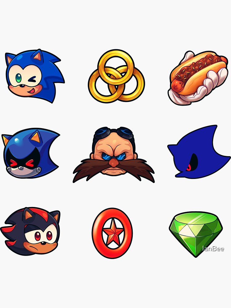 Sonic Stickers Super Sonic Gloss Stickers